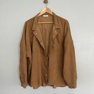 BP Women's Oversized Corduroy Shirt Jacket
